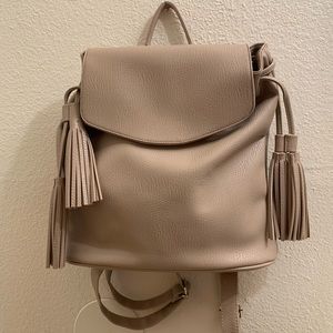 Beige fashion backpack
